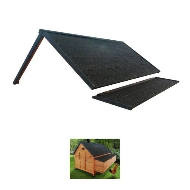 Toit De Poulailler Pour Cémani XXL 15 à 18 Poules Noir 3 Toit De Poulailler Pour Cémani XXL 15 à 18 Poules Noir