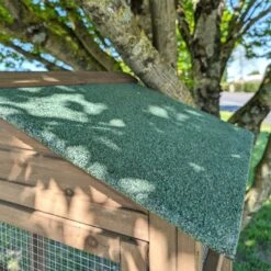 Volière Pour Oiseaux En Bois Double Toit Shingle -Poulaillers voli re oiseaux ext rieur 2 parties focus toit shingle