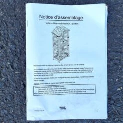 Volière Pour Oiseaux En Bois Double Toit Shingle -Poulaillers voliere oiseaux double notice min