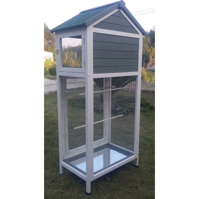 Volière Oiseaux En Bois Avec Toit Shingle Inséparable Bleue Et Blanche 6 Volière Oiseaux En Bois Avec Toit Shingle Inséparable Bleue Et Blanche – Image 4