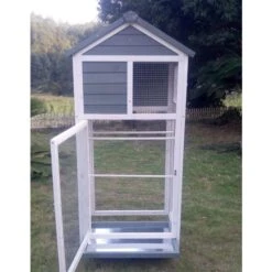 Volière Oiseaux En Bois Avec Toit Shingle Inséparable Bleue Et Blanche 17 Volière Oiseaux En Bois Avec Toit Shingle Inséparable Bleue Et Blanche -Poulaillers voliere inseparable 6